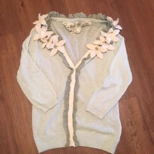 Anthropologie 3/4 sleeve sweater in mint